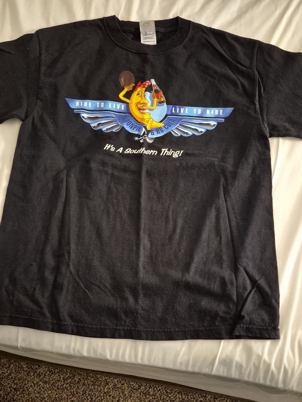 Vintage Moon Pie Black Short Sleeve Shirt 'It's A Southern Thing' Women Med
